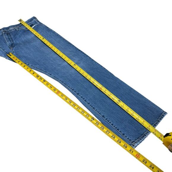 Vintage Polo Ralph Lauren Jeans Men's 36x32 Blue Straight Leg Medium Wash Denim - Picture 10 of 11